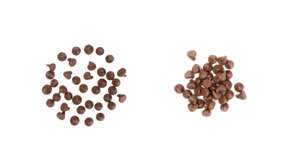 istock Chocolate Chips Isolated, Scattered Chocolate Sprinkles, Decorative Cocoa Drops, Cookie Decoration Ingredient 2195017629