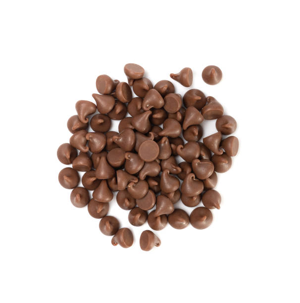 istock Chocolate Chips Isolated, Scattered Chocolate Sprinkles, Decorative Cocoa Drops, Cookie Decoration Ingredient 2195017759