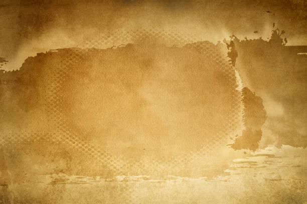 Texture of old and dirty paper with various stains
