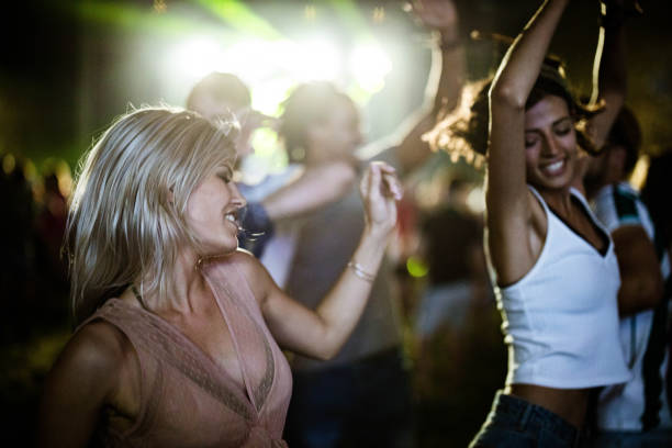 istock Dancing on music festival at night! 2195027967