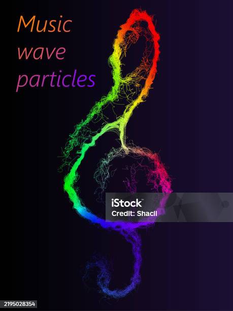 Singing Notes Particles Musical Note Made Using Glowing Particles Of Different Colors ...