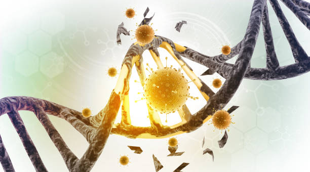 istock Dna and virus on abstract scientific background 2195032211