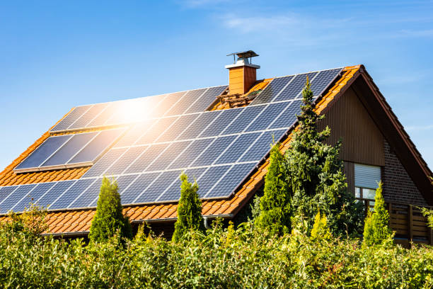 istock Roof with solar panels 2195037097