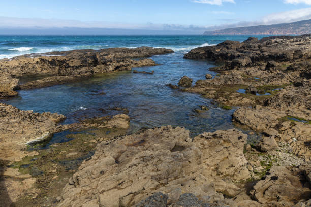 istock Rock cliff pool coastline Cascais Portugal. 2195039846