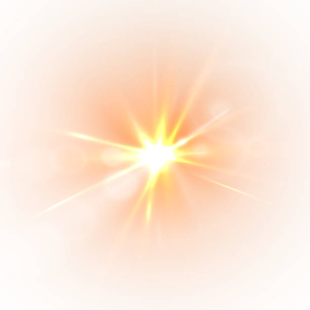istock Light effect. Spotlight spark. Stadium Lighting. Sunlight, Spot lighting with insert bams of ICE strobes. Bring in the spotlight with a star. 2195043568
