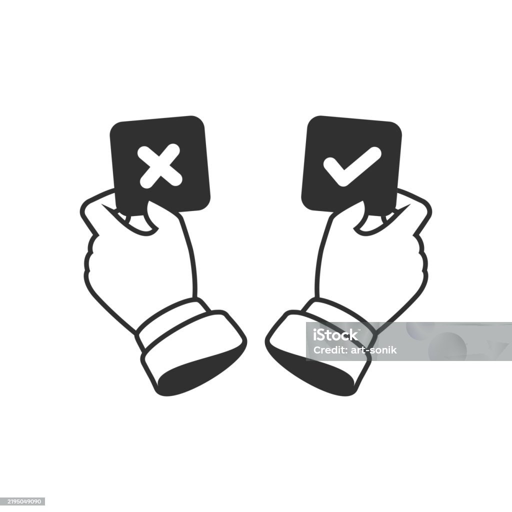 Check Mark In Hand Stock Illustration - Download Image Now - Accuracy ...