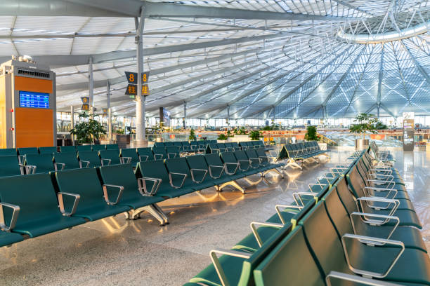 istock Empty departure hall in high-speed rail station,Shanghai,China. 2195050515
