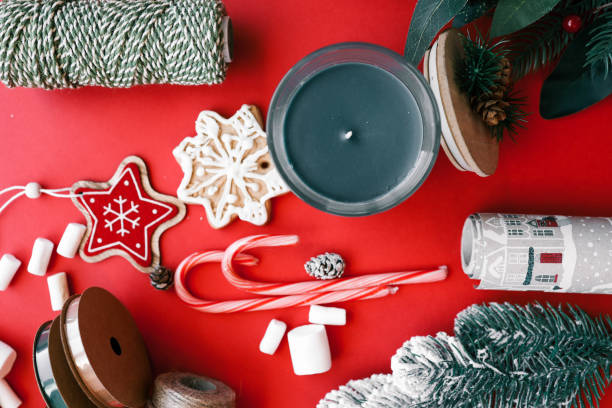 istock Christmas background with festive seasonal decor 2195050969