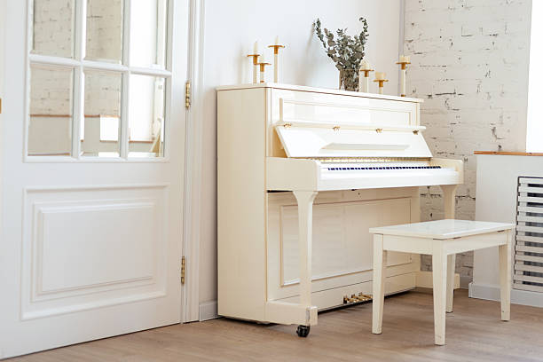 istock Piano music room natural light with light interior 2195052192