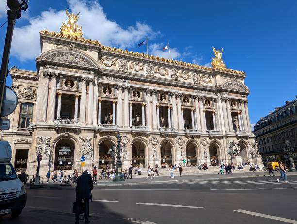 Facade of the famous Opera Garnier in central Paris, France