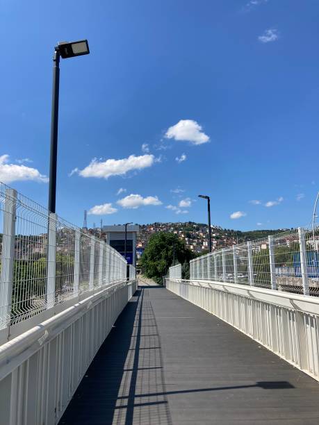 istock Pedestrian Walkway with Scenic İzmit Views 2195054557