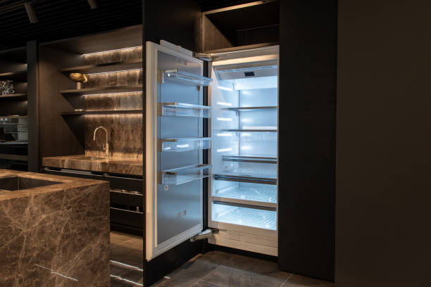 istock Open built-in fridge, stylish cabinetry and spacious storage 2195061747