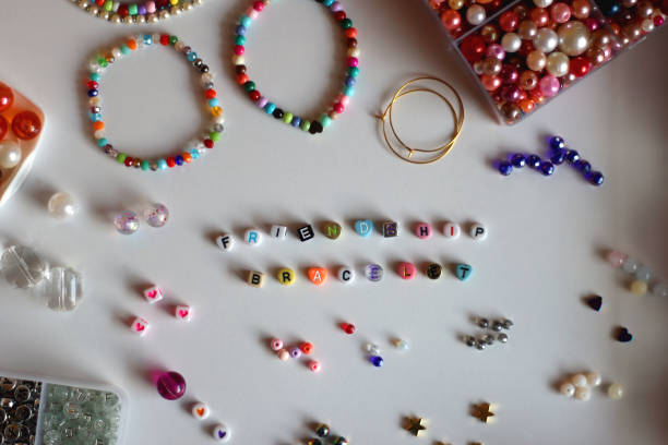 istock Friendship Bracelet Supplies On White Background 2195065645
