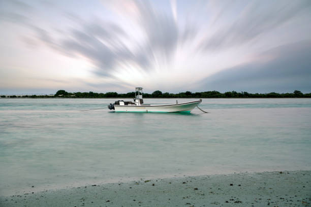 Doha, Qatar - January 18, 2025: Sunset view of Fuwairit Beach Doha, Qatar.