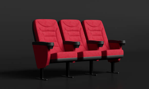 istock Red Cinema Arm Chairs Seat. 3D Rendering 2195071770