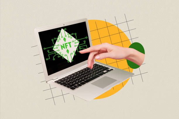 istock Composite photo collage of hands type laptop keyboard trading online work analysis cryptocurrency token isolated on painted background 2195078602