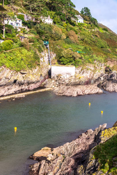istock Polperro Cliff Lift and Harbor 2195078744