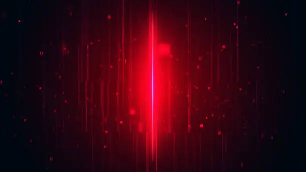 Photo of Binary Code Data Digital Technology Background with Light Effect 4K photo