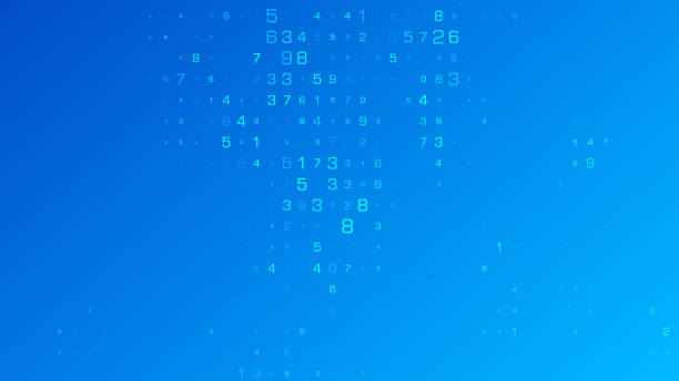 istock Number Particle Digital Cyber Motion Graphics - 4K Stok photo 2195080734
