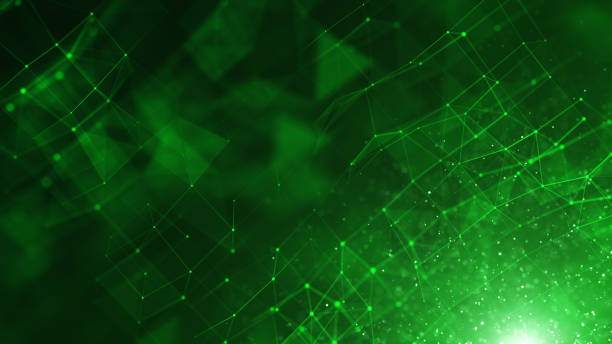 istock 4K Digital Cyberspace with Particles and Digital Data Network Connections. High Speed Connection and Data Analysis Technology Digital Abstract Background Concept. Seamless Loopoble 2195081644