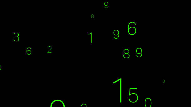 digital display digits set for design