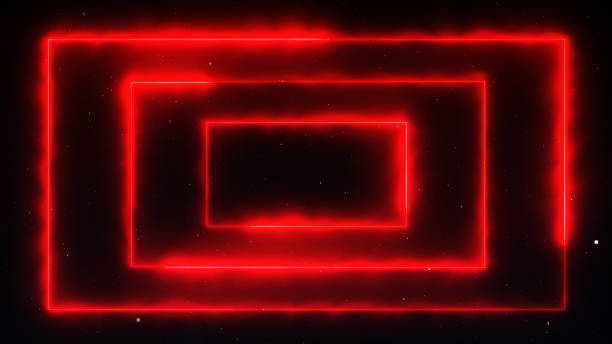 Rectangle neon tunnel background 4K stock photo