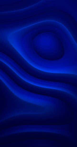 istock 4k Amazing abstract dark blue vertical fluid animated texture. 3d vertical banner. 2195085762