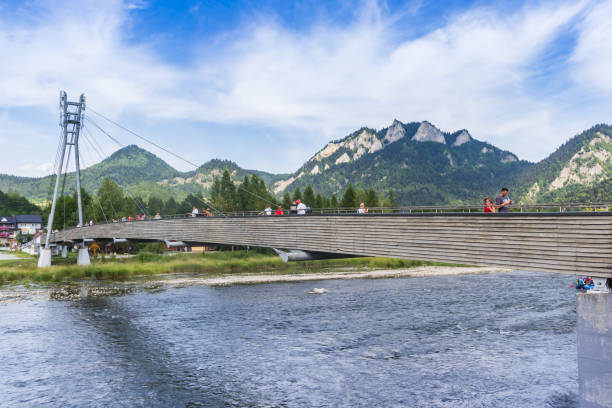 Bridge over the Dunajec river in Cerveny Klastor, Slovakia