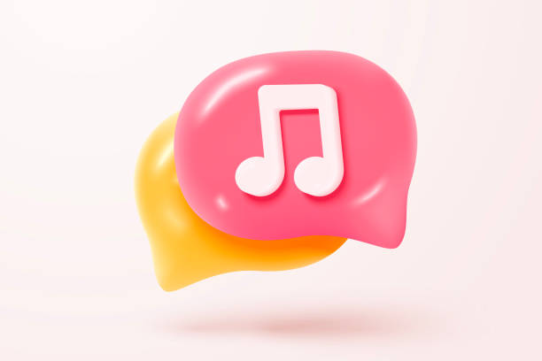 istock 3d music note is symbol denoting a musical sound. Audio tune and harmony tone. Decoration element of musical song festivals and concerts. 3d melody notes icon vector render illustration 2195089164
