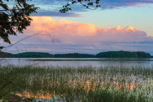 Sunset at Lake Kejimkujik, taken from a campground in the famous Kejimkujik National Park. Located in the maritime province of Nova Scotia, on Canada's East Coast.