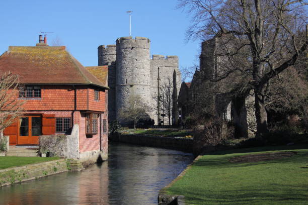 istock River Stour in Canterbury with Westgate Towers View 2195092978