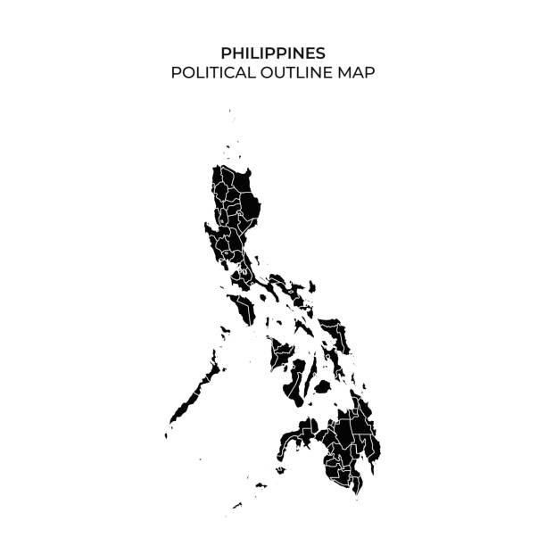 Outline Map Of The Philippines Showing Political Divisions Stock Outline Map Of The Philippines Showing Political Divisions 