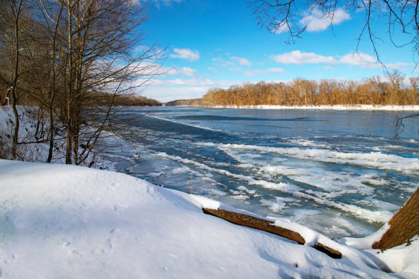 istock View of half frozen Potomac river 2195097834