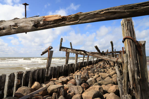 istock Old ruined sea pier. 2195098791