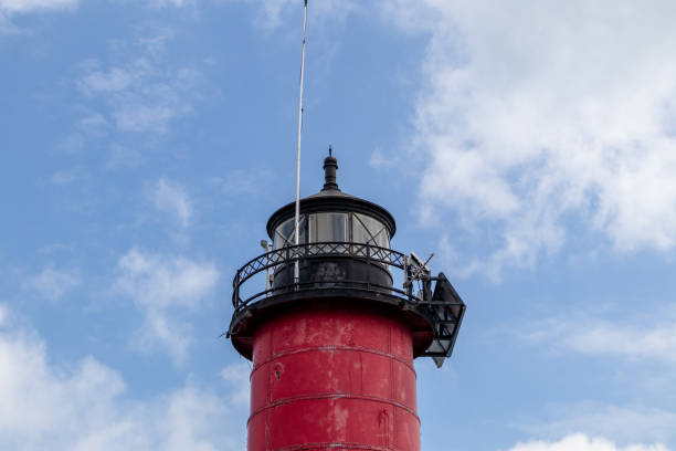Lighthouse in Kenosha, Wisconsin on a summer day