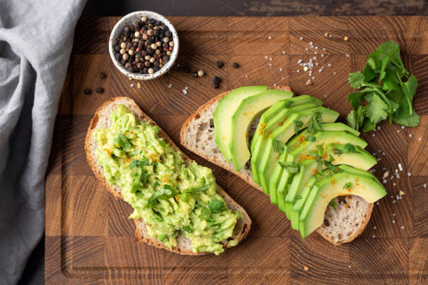 istock Toast with avocado and seeds 2195105713