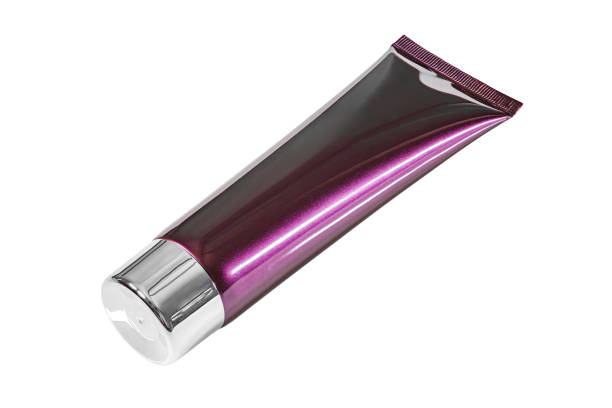 plastic tube with cosmetic cream isolated on white background with clipping path