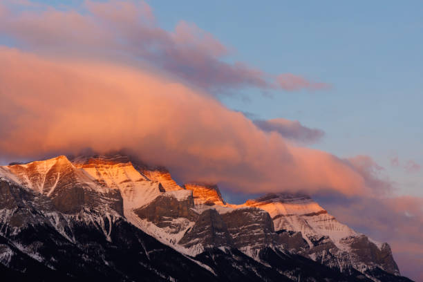 istock Sunrise Clouds on Mount Rundle in Banff National Park 2195122504