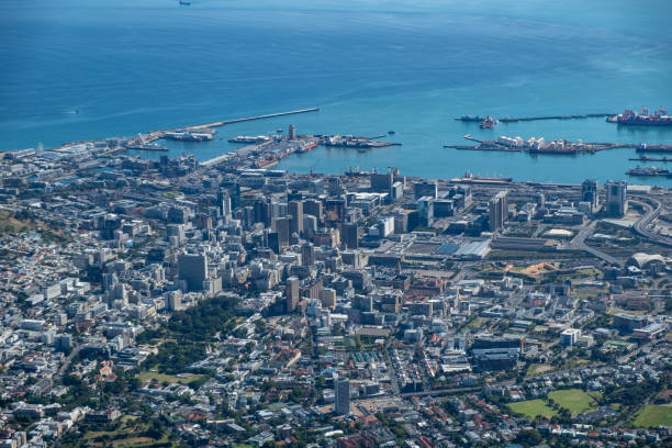 istock Cape town city aerial view from Table mountain cableway station. 2195122721