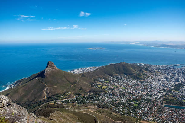 istock Cape town city aerial view from Table mountain cableway station. 2195122731