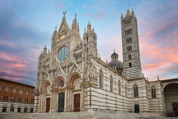 Siena Cathedral (Duomo di Siena), with the bell tower, Italy