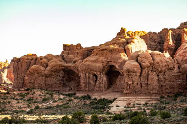 istock Stunning Red Rock Formations at Arches National Park Landscape View 2195124824