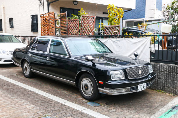 Limousine isolated in white background. The abstract car has no real prototype