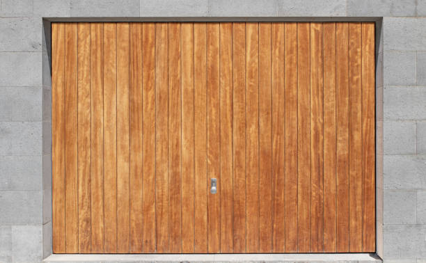 istock Surface of a light brown wooden door 2195135696