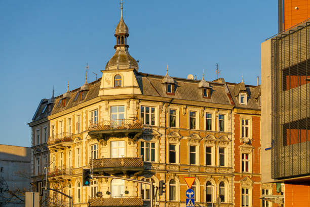 Old tenements in Warsaw, Poland