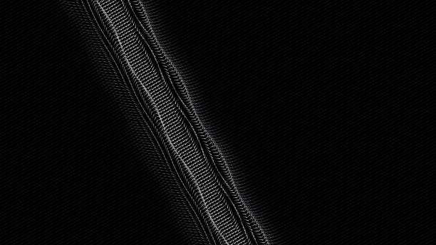 Illustration of a light diagonal patterned stripe on a dark background