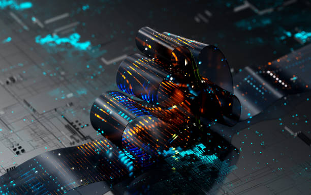 istock Infrastructure of the internet representing data centers, server farms, network nodes, global connectivity, advance technology artificial intelligence, data fabric, data lake 2195136665