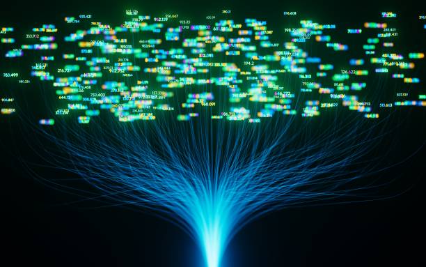 istock Infrastructure of the internet representing data centers, server farms, network nodes, global connectivity, advance technology artificial intelligence, data fabric, data lake 2195136765