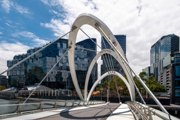 istock Seafarers Bridge in Downtown Melbourne, Australia 2195140119