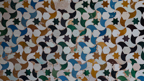 istock Ancient Nasrid coloured ceramic mosaic in the Alhambra in Granada 2195142519